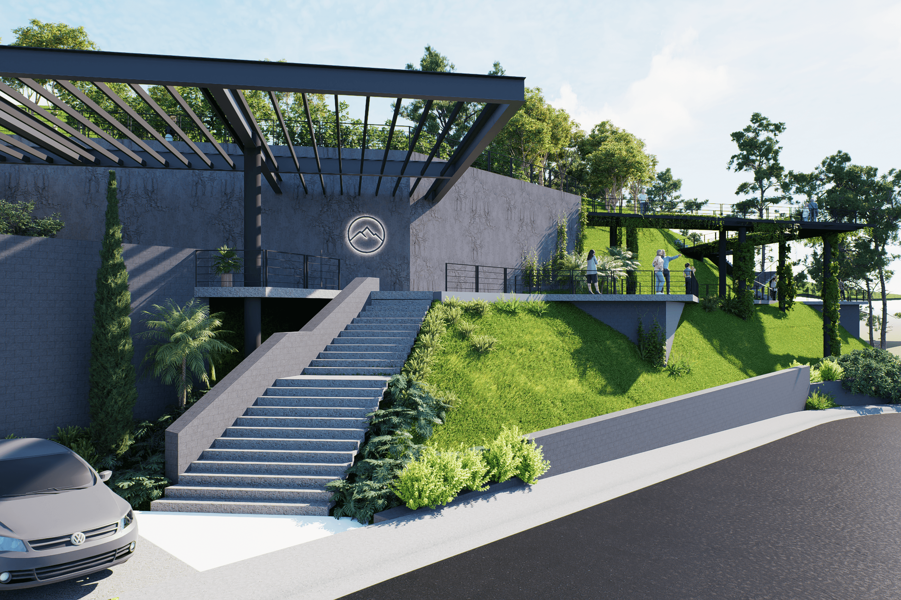 Waterford Hills clubhouse exterior view