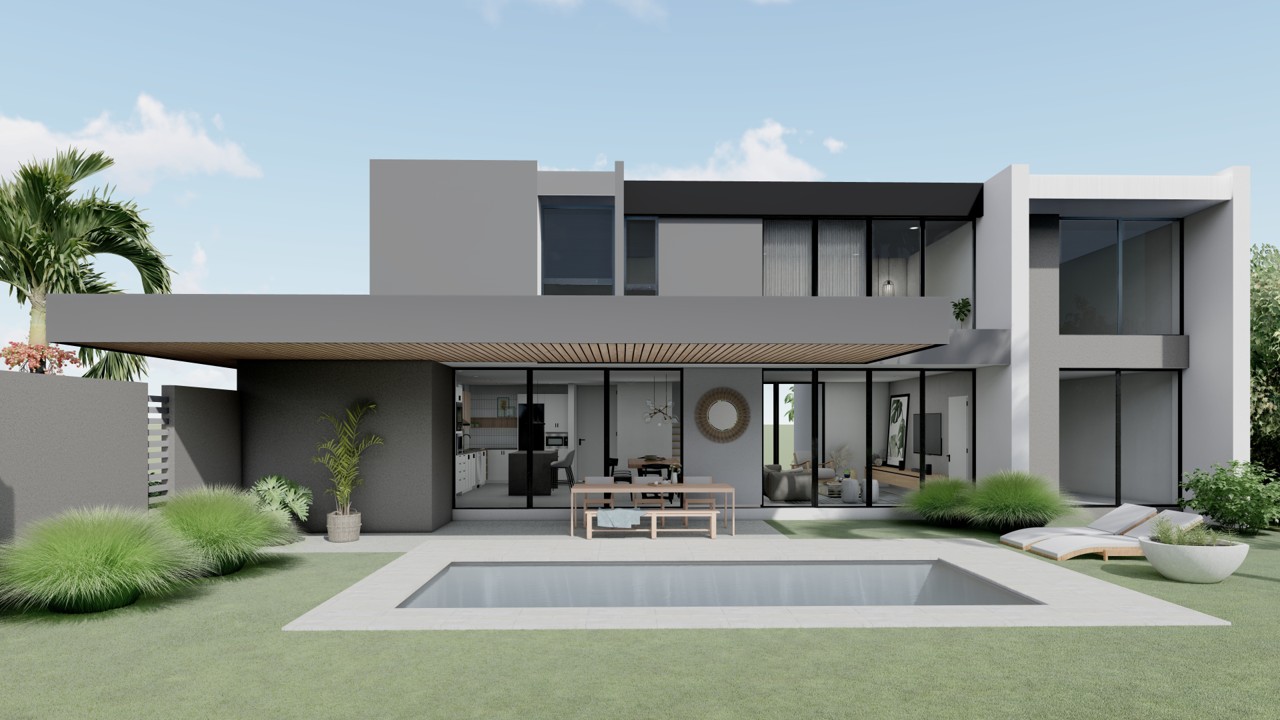 Waterford Blue exterior rendering of a luxury villa