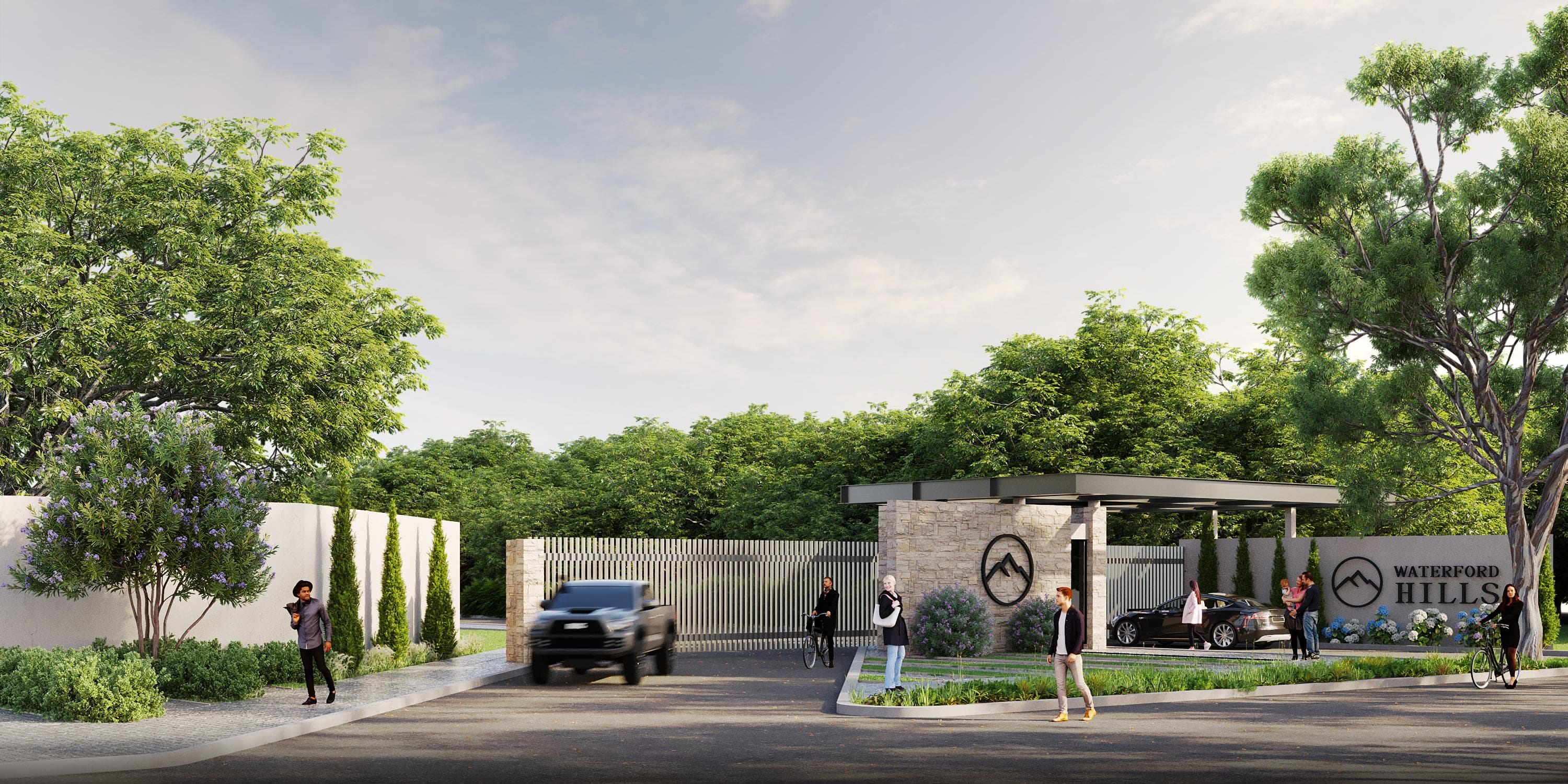 Waterford Hills wide entrance view