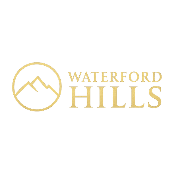 Waterford Hills image and text logo with transparent background