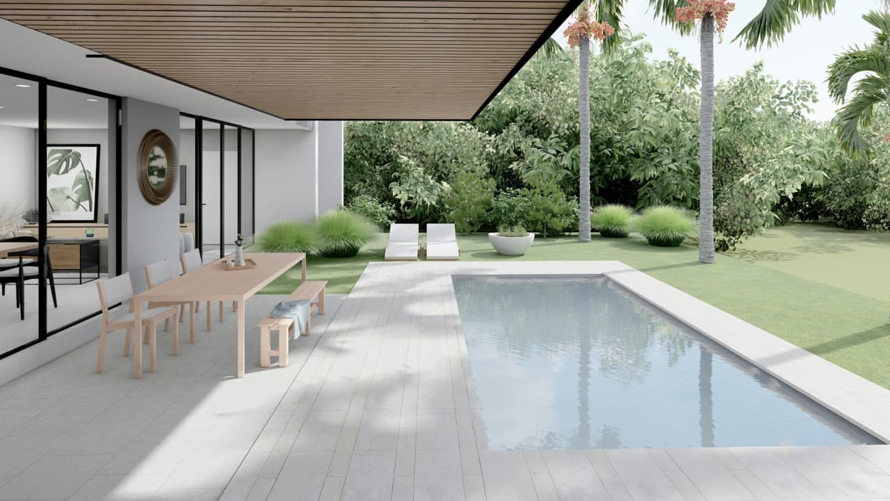 Waterford Blue pool area rendering